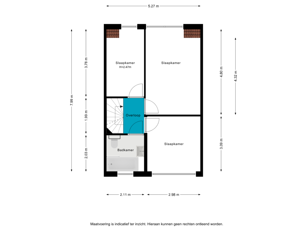 Bekijk plattegrond van 1e verdieping van Flipje's Erf 54