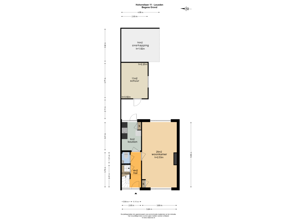 Bekijk plattegrond van BEGANE GROND van Hohorstlaan 11