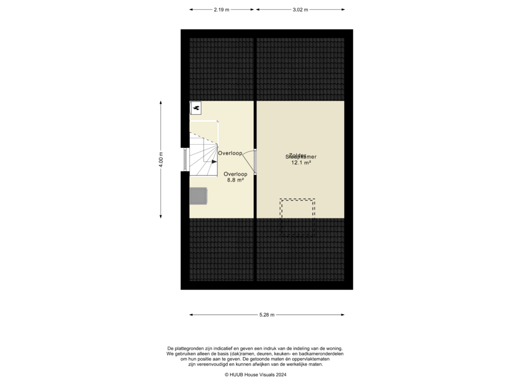 Bekijk plattegrond van 2e verdieping van Stuifzandstraat 9