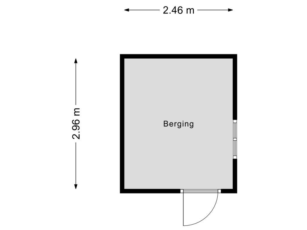 Bekijk plattegrond van Berging van Mr. Luybenstraat 25