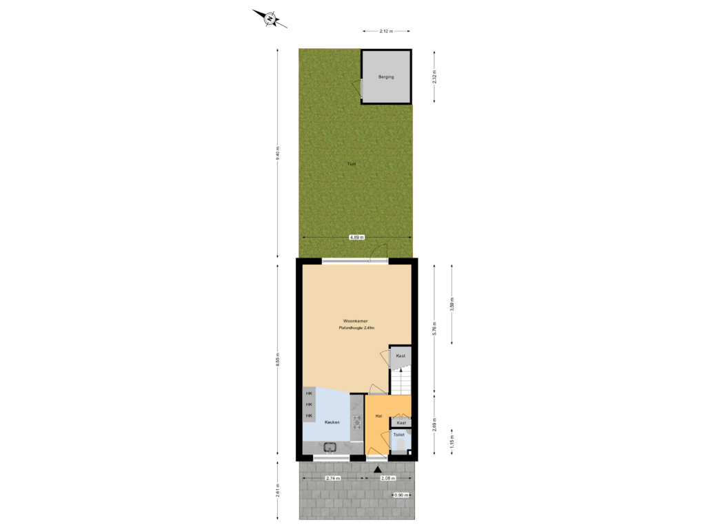 Bekijk plattegrond van Begane grond tuin van Glidkruid 34