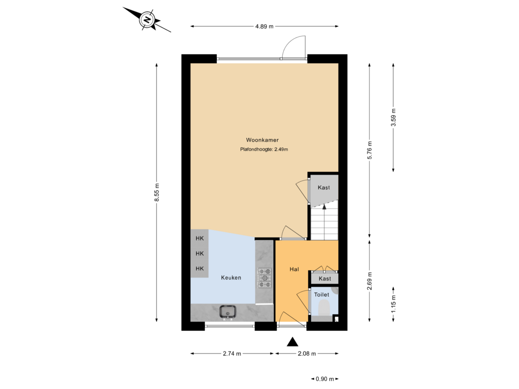 Bekijk plattegrond van Begane grond van Glidkruid 34