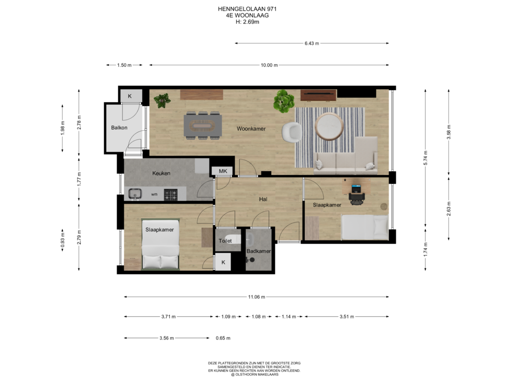 Bekijk plattegrond van First floor van Hengelolaan 971