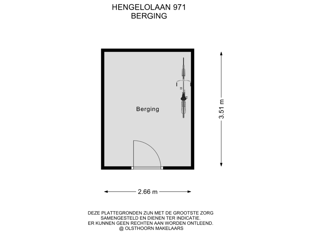 Bekijk plattegrond van Berging van Hengelolaan 971