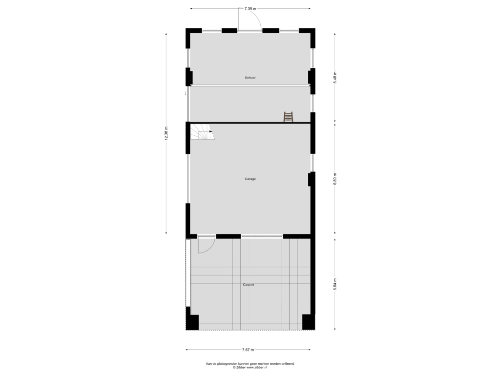 Bekijk plattegrond van Garage van Heiligenweg 9