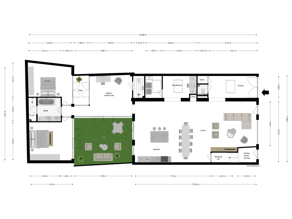 Bekijk plattegrond van First floor van Tweede Schinkelstraat 2-H