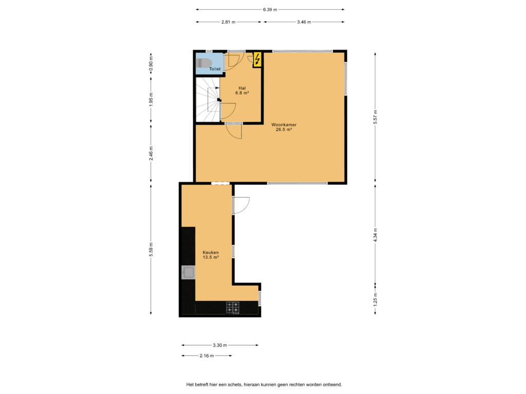 Bekijk plattegrond van Begane grond van Hugo de Grootstraat 128