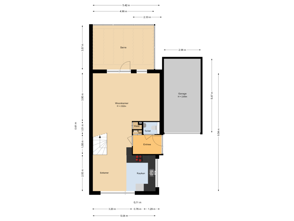 Bekijk plattegrond van Begane grond van Kopenhagenlaan 106