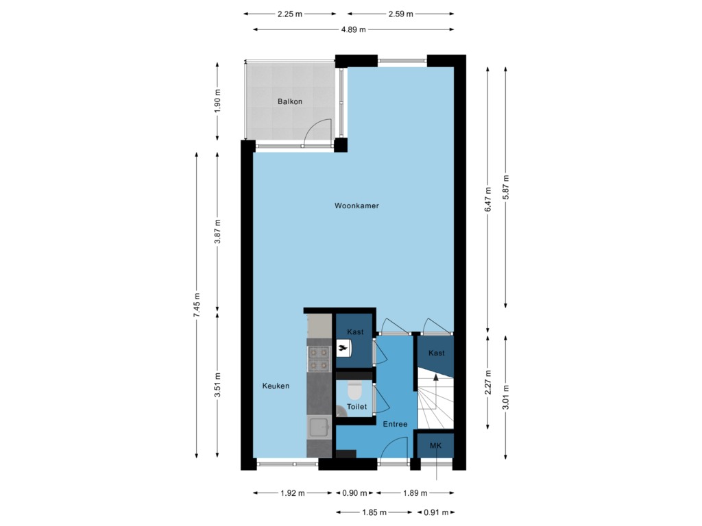 View floorplan of Eerste Woonlaag of Markt 44