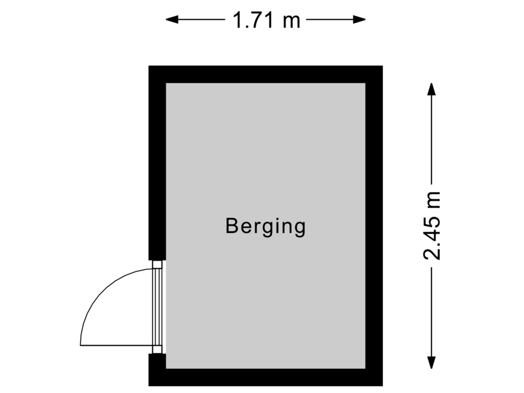 View floorplan of Berging of Markt 44