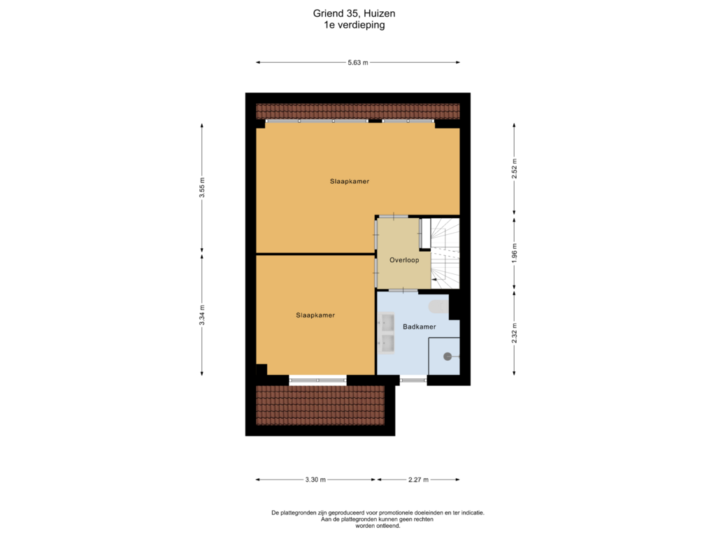 Bekijk plattegrond van 1e verdieping van Griend 35