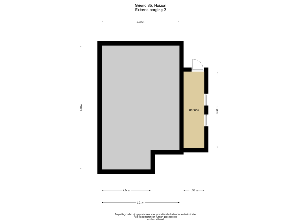 Bekijk plattegrond van Externe berging 2 van Griend 35