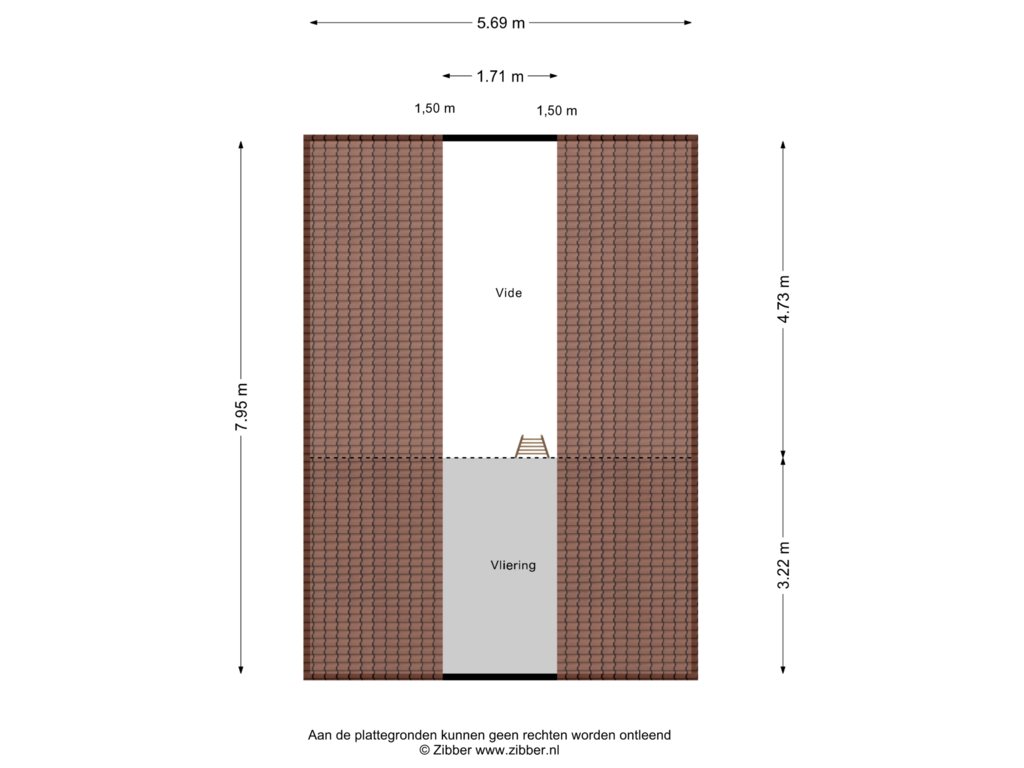 View floorplan of Vliering of Mussenveld 128