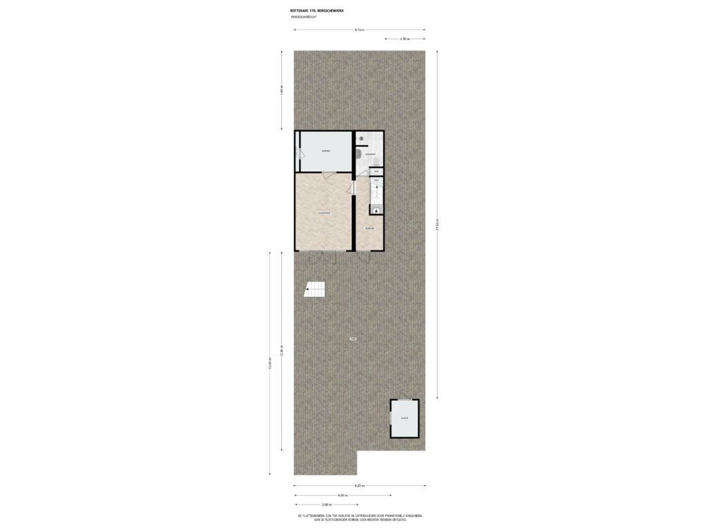 Bekijk plattegrond van Perceeloverzicht van Rottekade 170