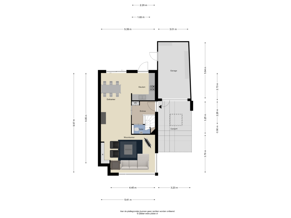 View floorplan of Begane Grond of Wislaan 211