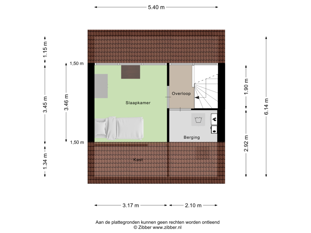 View floorplan of Tweede Verdieping of Wislaan 211