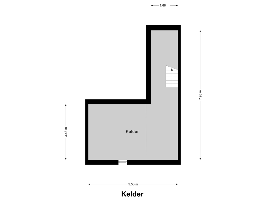 Bekijk plattegrond van Kelder van Petrus Polliusstraat 39