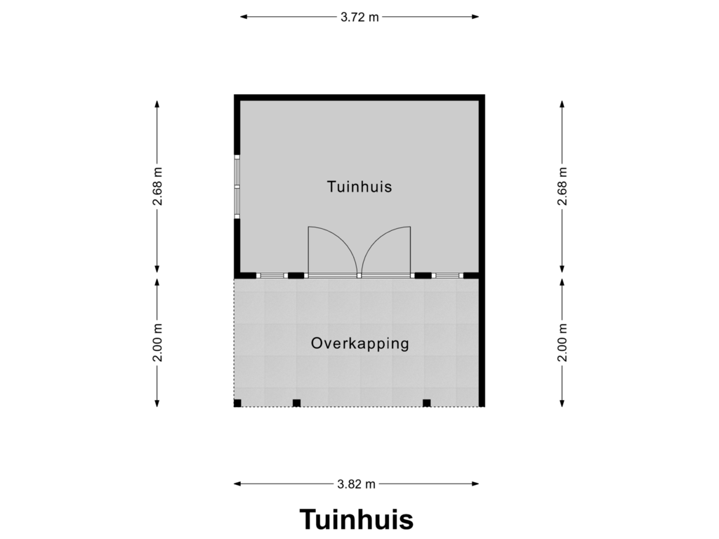 Bekijk plattegrond van Tuinhuis van Petrus Polliusstraat 39