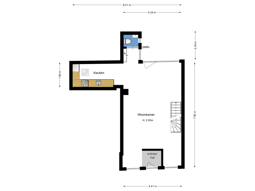 Bekijk plattegrond van begane grond van Peperstraat 3