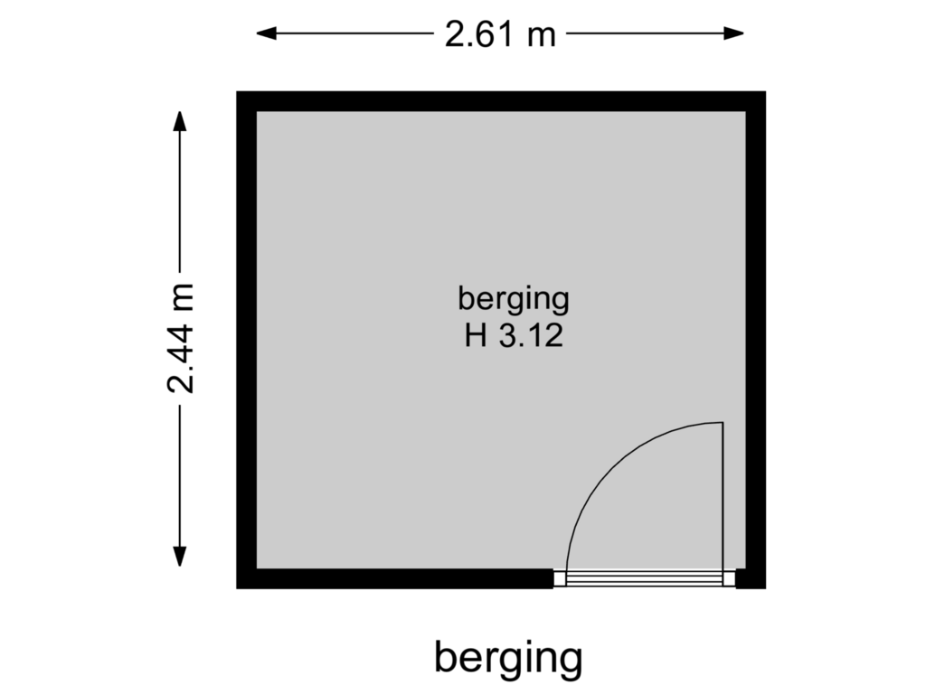 View floorplan of berging of Escamplaan 892-A