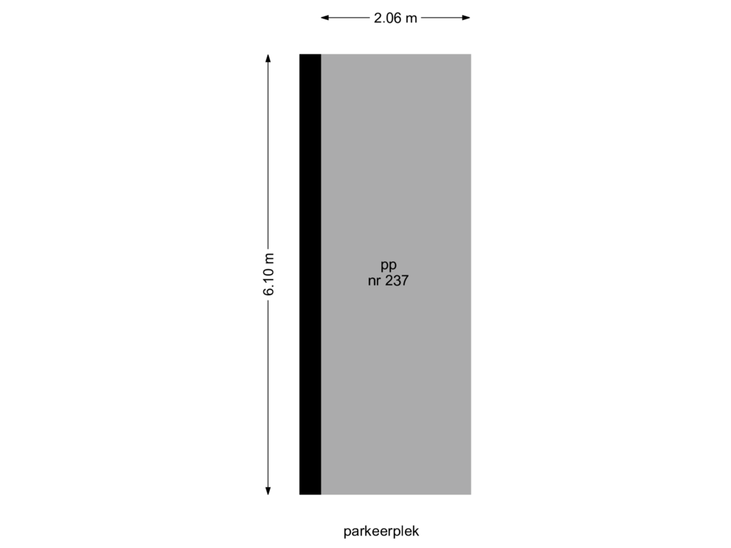 View floorplan of parkeerplek of Escamplaan 892-A