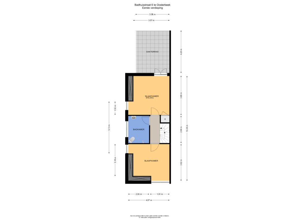 Bekijk plattegrond van Eerste verdieping van Badhuisstraat 6