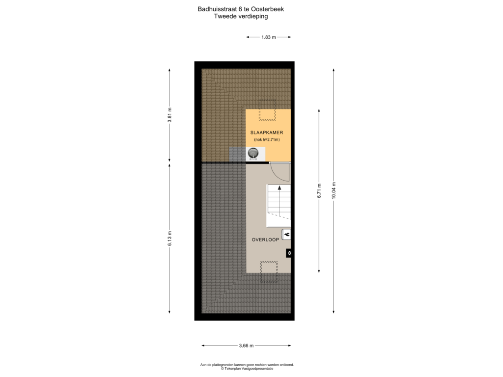 Bekijk plattegrond van Tweede verdieping van Badhuisstraat 6