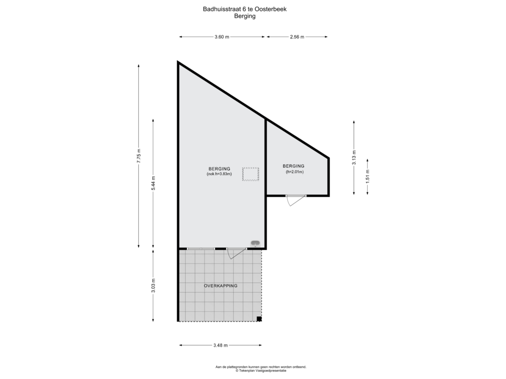 Bekijk plattegrond van Berging van Badhuisstraat 6