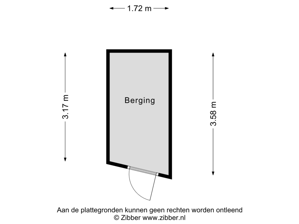 Bekijk plattegrond van Berging van Baanderherenweg 70