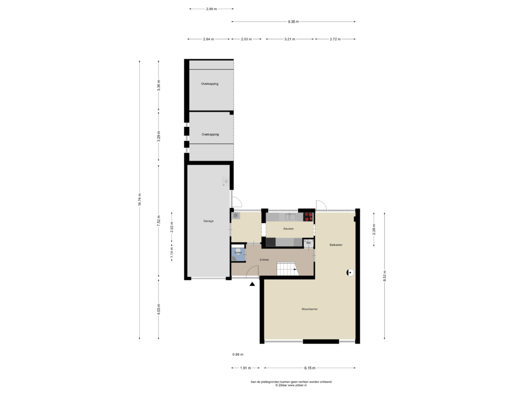 View floorplan of Begane Grond of Cornelis Hendrixstraat 86