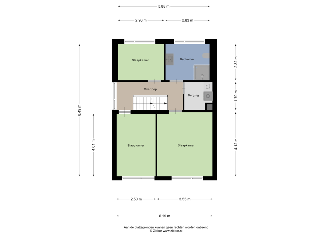 View floorplan of Eerste Verdieping of Cornelis Hendrixstraat 86