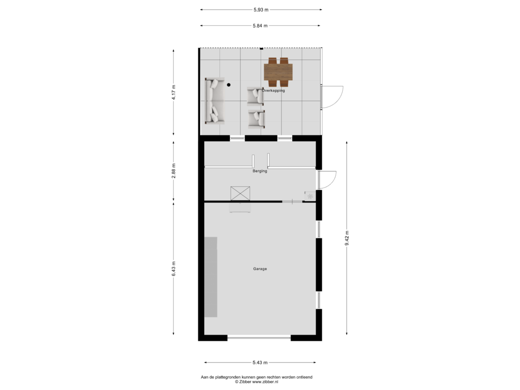 View floorplan of Garage of Steenbergseweg 59