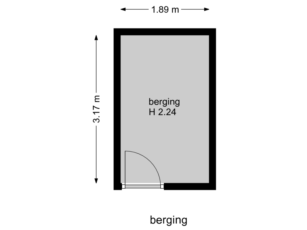 View floorplan of berging of Starrenburglaan 106