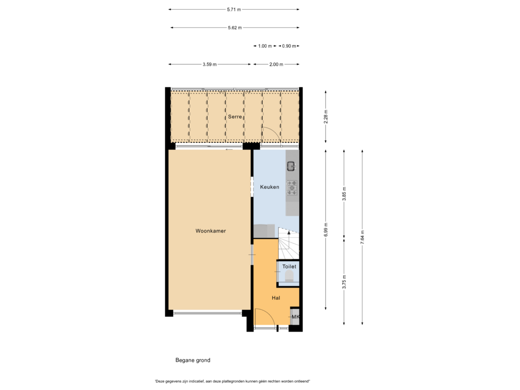 Bekijk plattegrond van Begane grond van Zwaanstraat 30