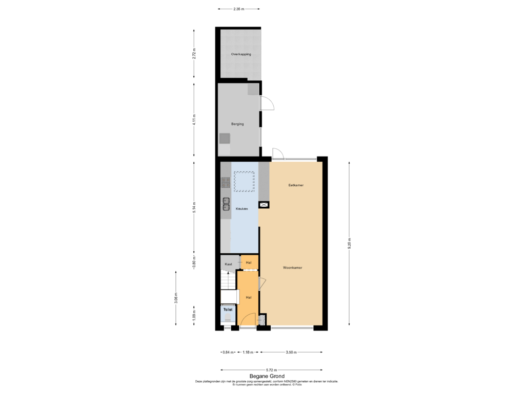 View floorplan of Begane Grond of Janstraat 10