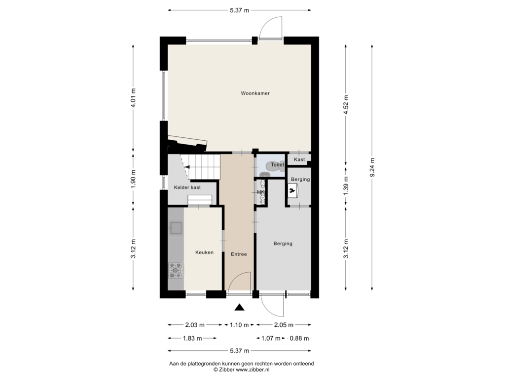 Bekijk plattegrond van Begane Grond van Henri Dunantlaan 25