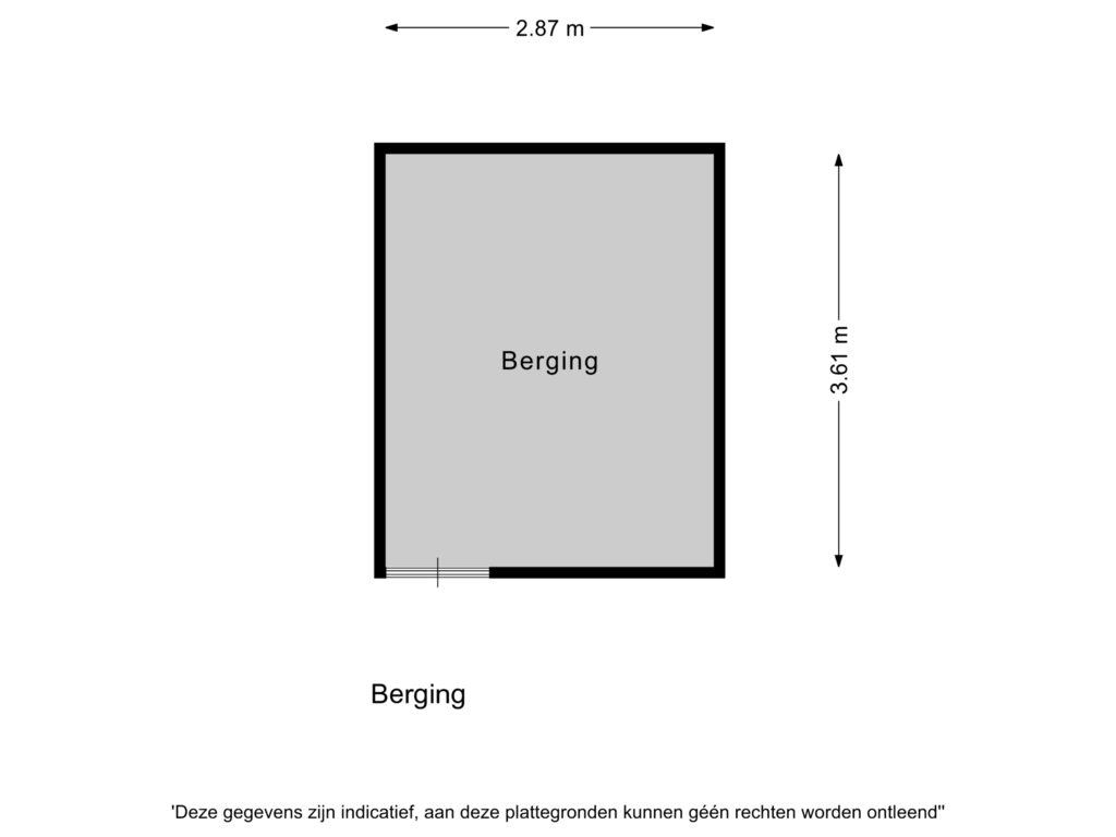 Bekijk plattegrond van Berging van Doorneberglaan 232