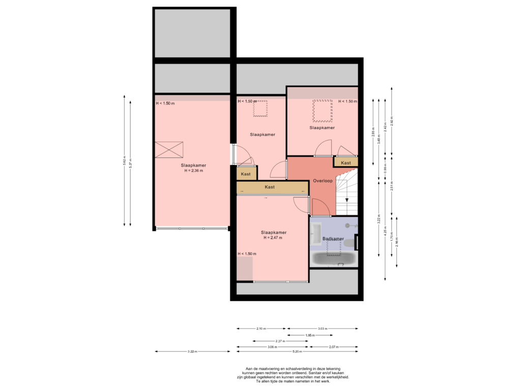 Bekijk plattegrond van Eerste verdieping van Lageweg 37