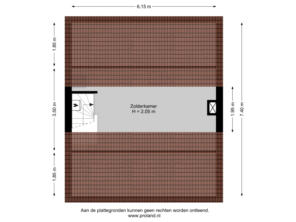 Bekijk plattegrond van 2e Verdieping van Thorbeckestraat 86