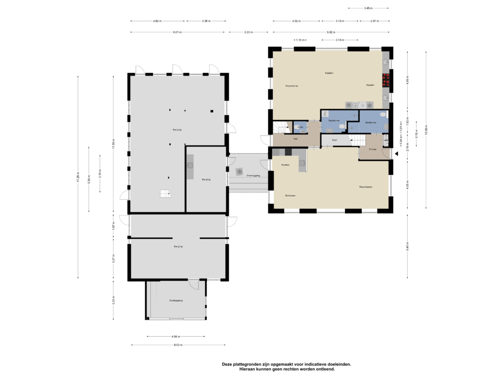 Bekijk plattegrond van Begane Grond van Ooster Oenerweg 1