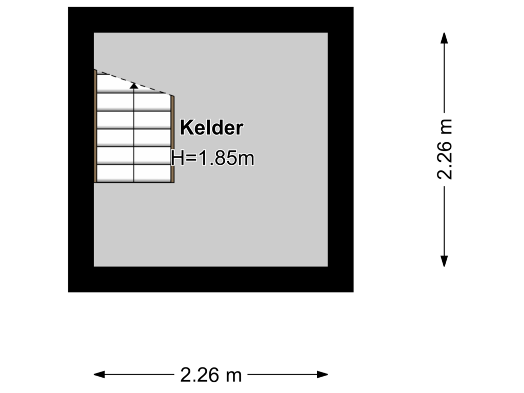 View floorplan of Kelder of Singel 132