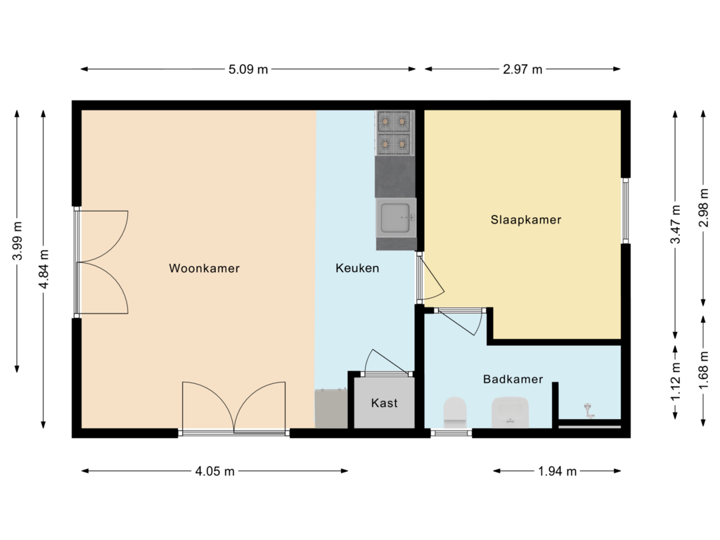 Bekijk plattegrond van Bijgebouw van Cornelis de Vriesweg 26