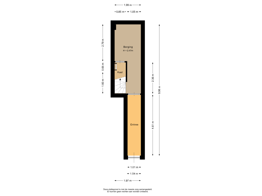 Bekijk plattegrond van Eerste verdieping van Schiekade 42-B