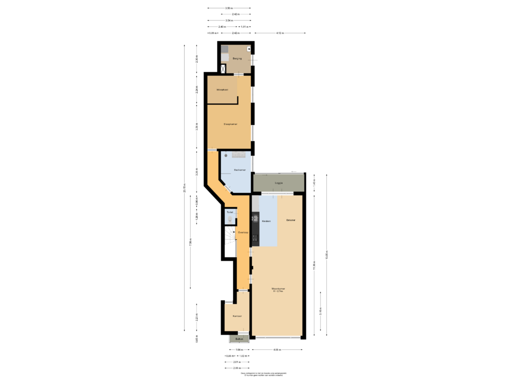 Bekijk plattegrond van Tweede verdieping van Schiekade 42-B