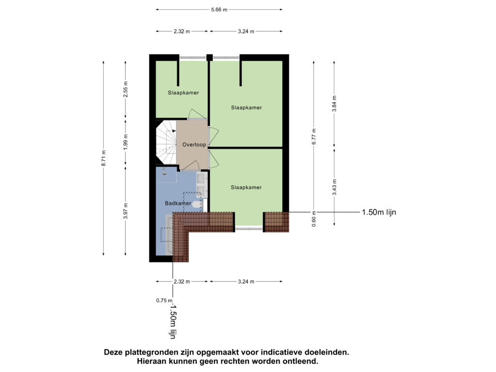 View floorplan of Eerste Verdieping of De Malthezer 43