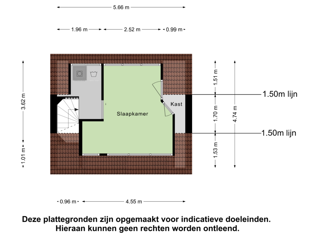 View floorplan of Tweede Verdieping of De Malthezer 43