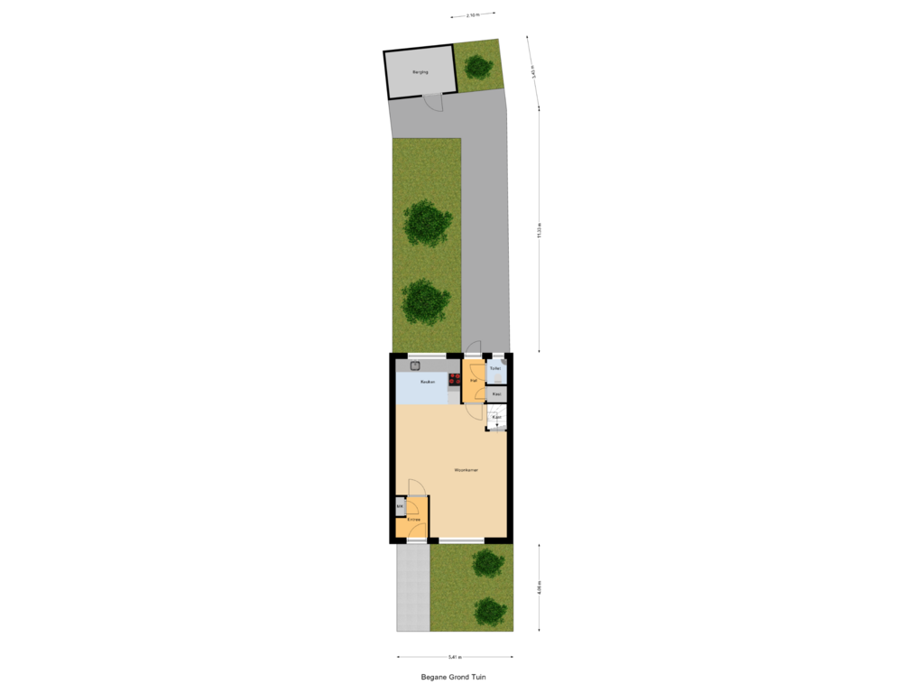 Bekijk plattegrond van Begane Grond Tuin van Kaasmakersweide 3