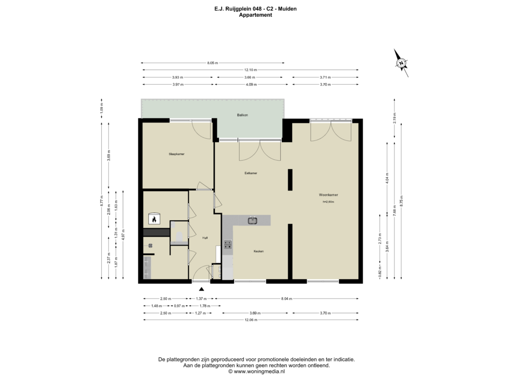 Bekijk plattegrond van Appartement van E.J. Ruijgplein 48