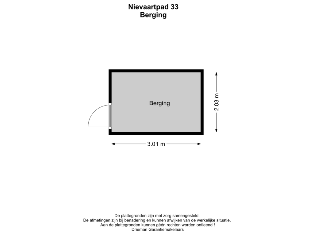 Bekijk plattegrond van Berging van Nievaartpad 33