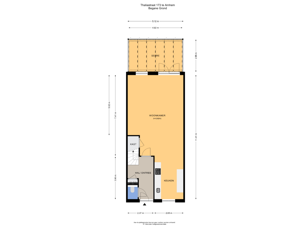 Bekijk plattegrond van Begane Grond van Thaliastraat 173